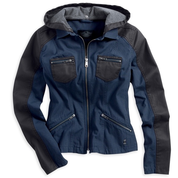 Harley-Davidson Women’s #1 Skull Canvas Biker Jacket - XS - Picture 1 of 13